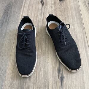 Cole Haan Original Grand Men's 8.5 Stitchlite Wingtip Oxford Black/Ivory Shoes